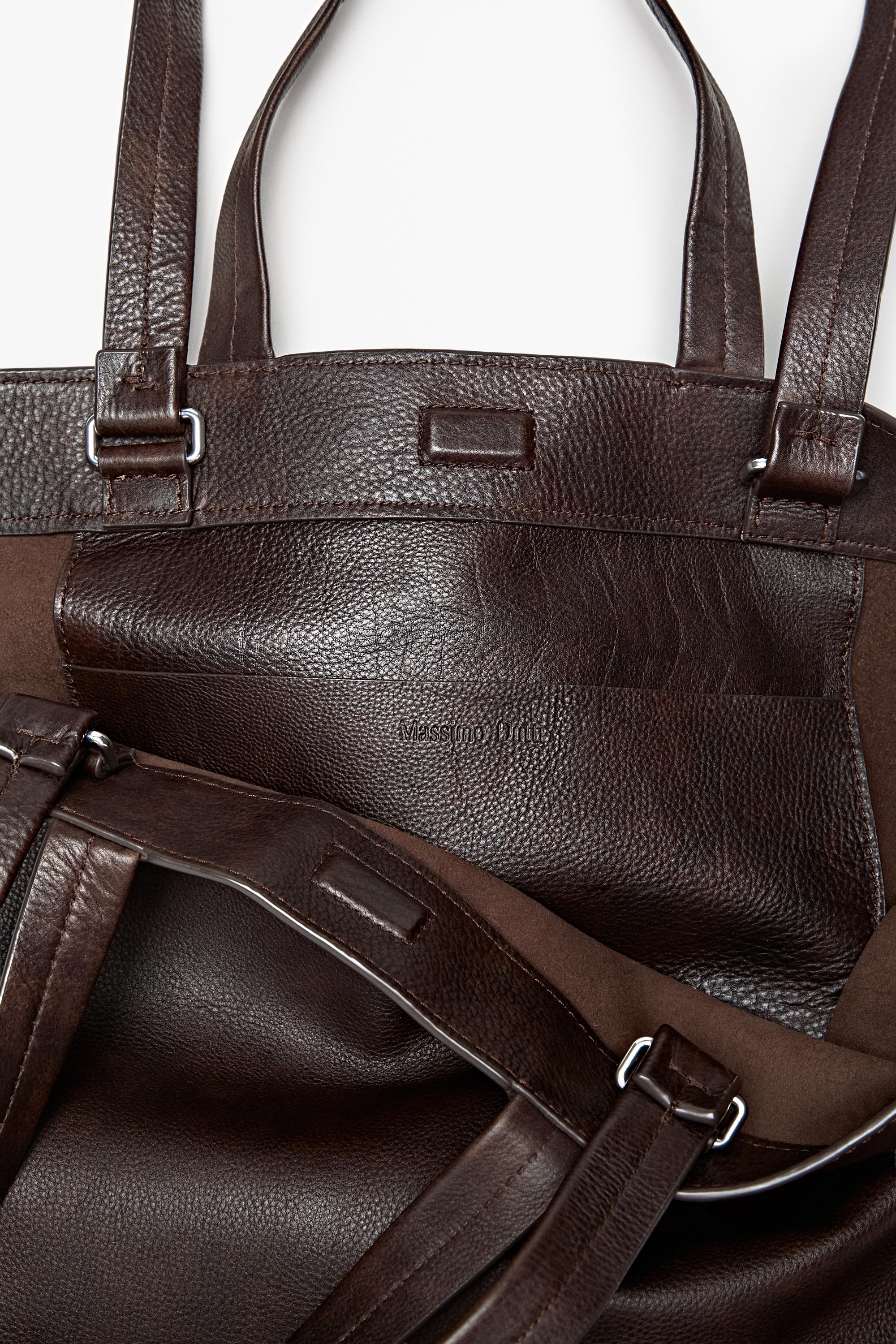 Nappa leather tote bag